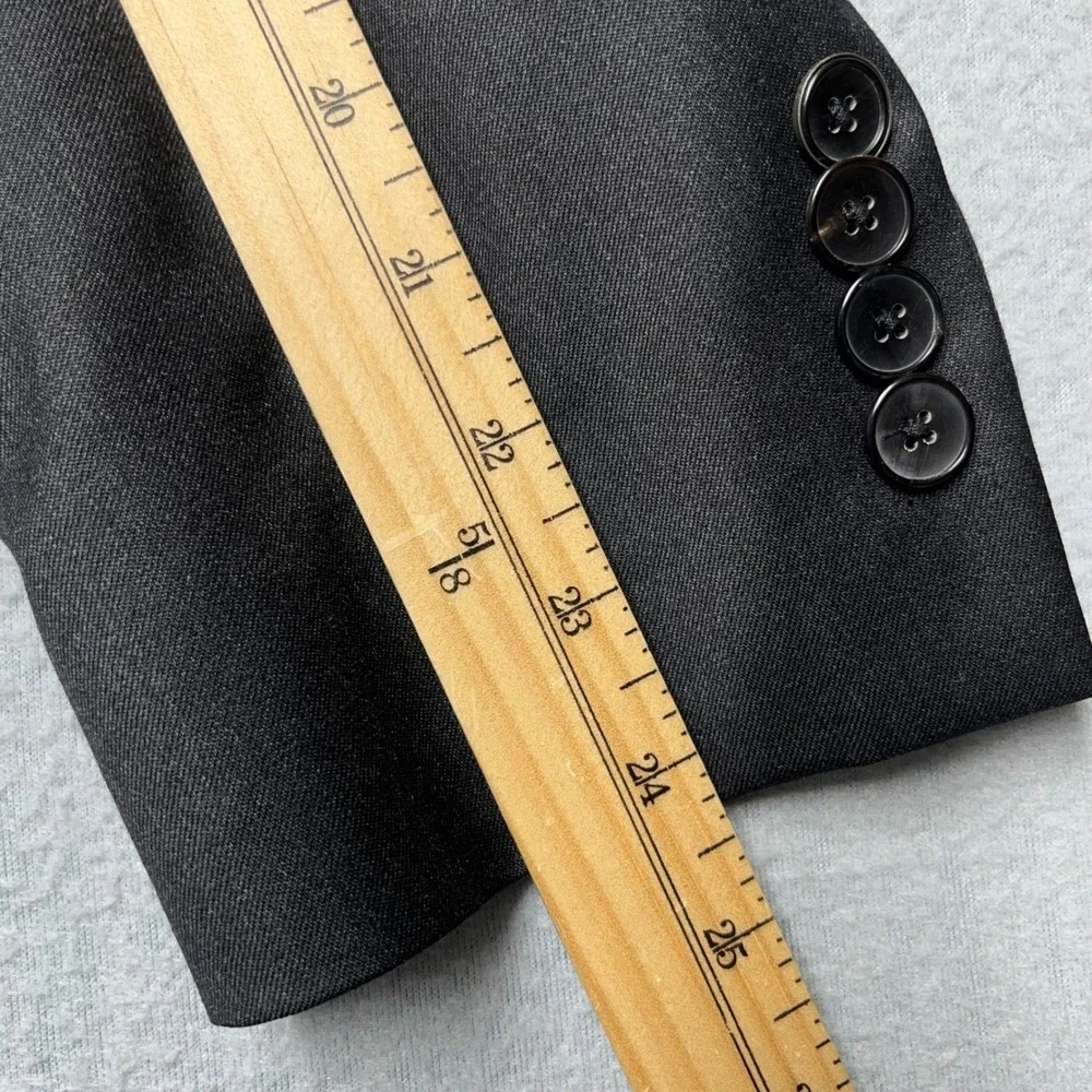 HUGO BOSS Men's Charcoal Super 100 Wool Suit Jacket Blazer Made‎ in Bulgaria 40R